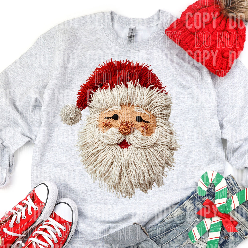 White Yarn Santa Tshirt