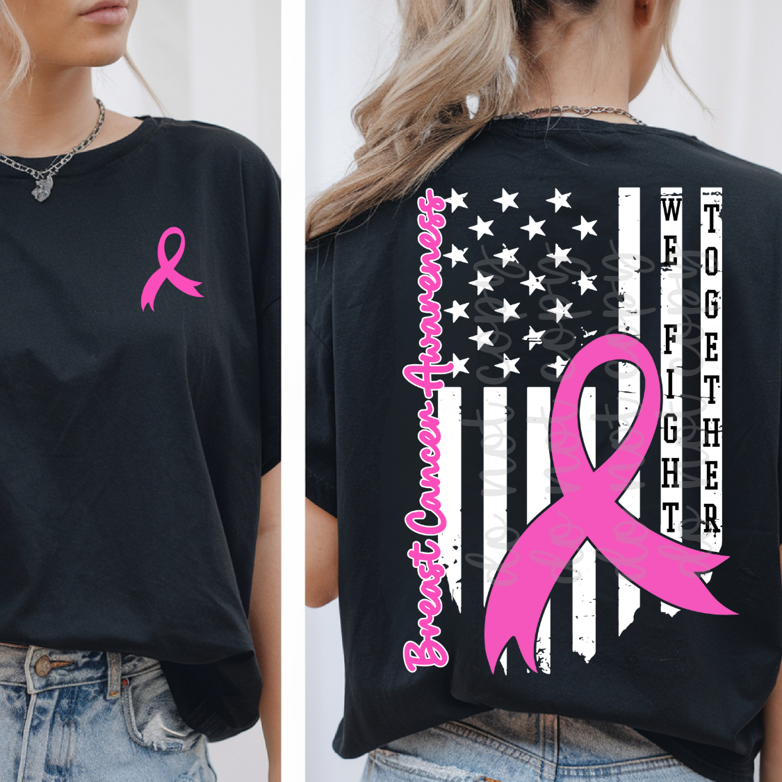 Breast Cancer Awareness White Flag