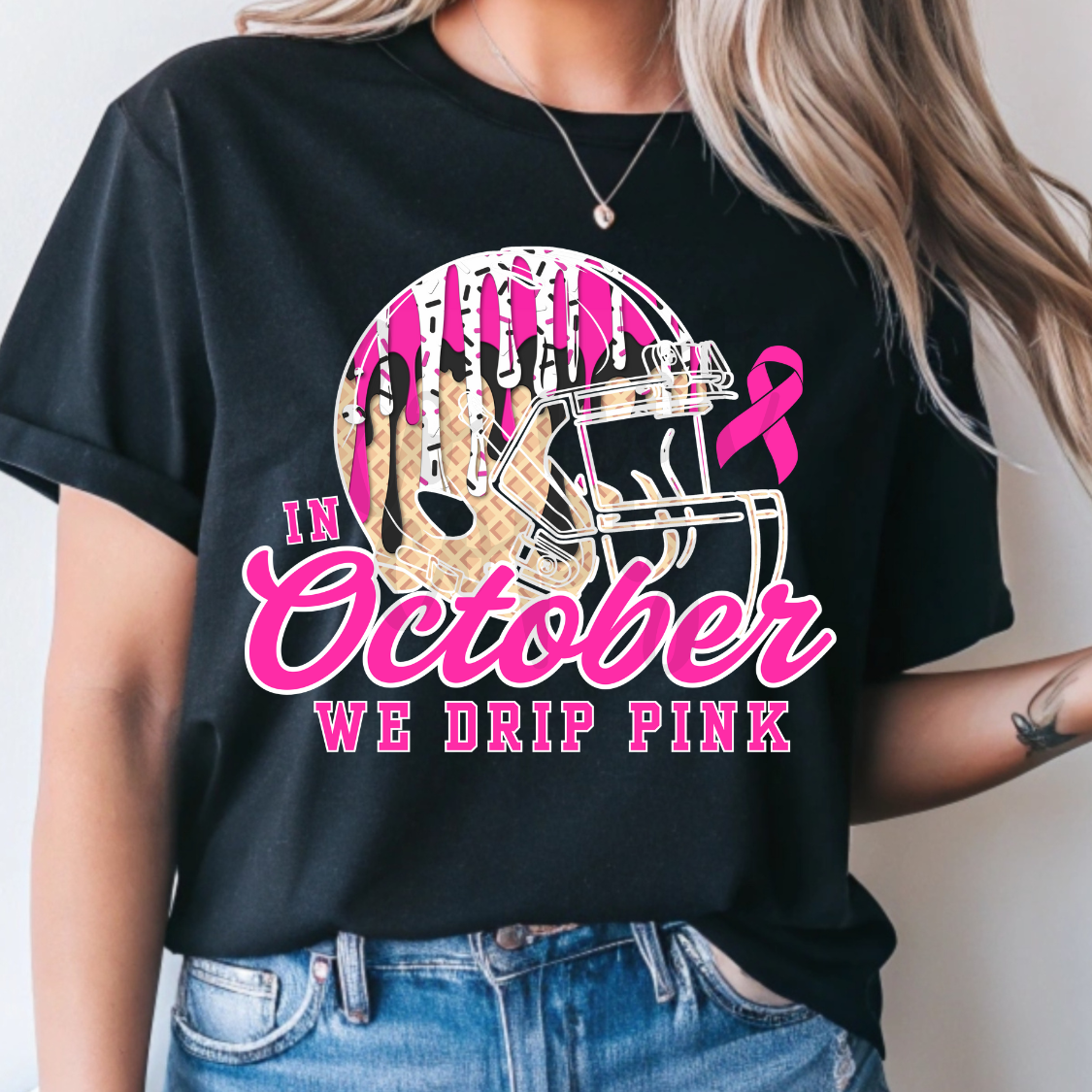 In October We Drip Pink  Helmet Drip